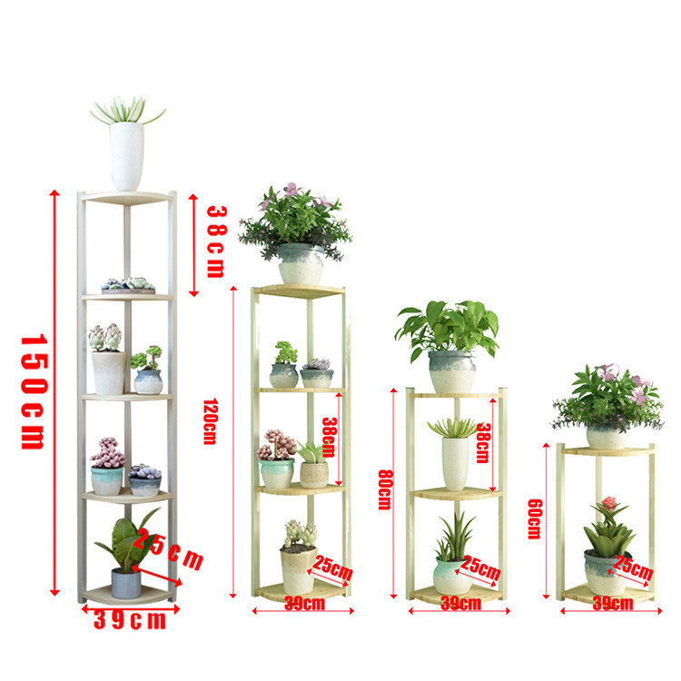 定制家居墙角铁架花盆架 客厅植物架阳台铁架置物花架