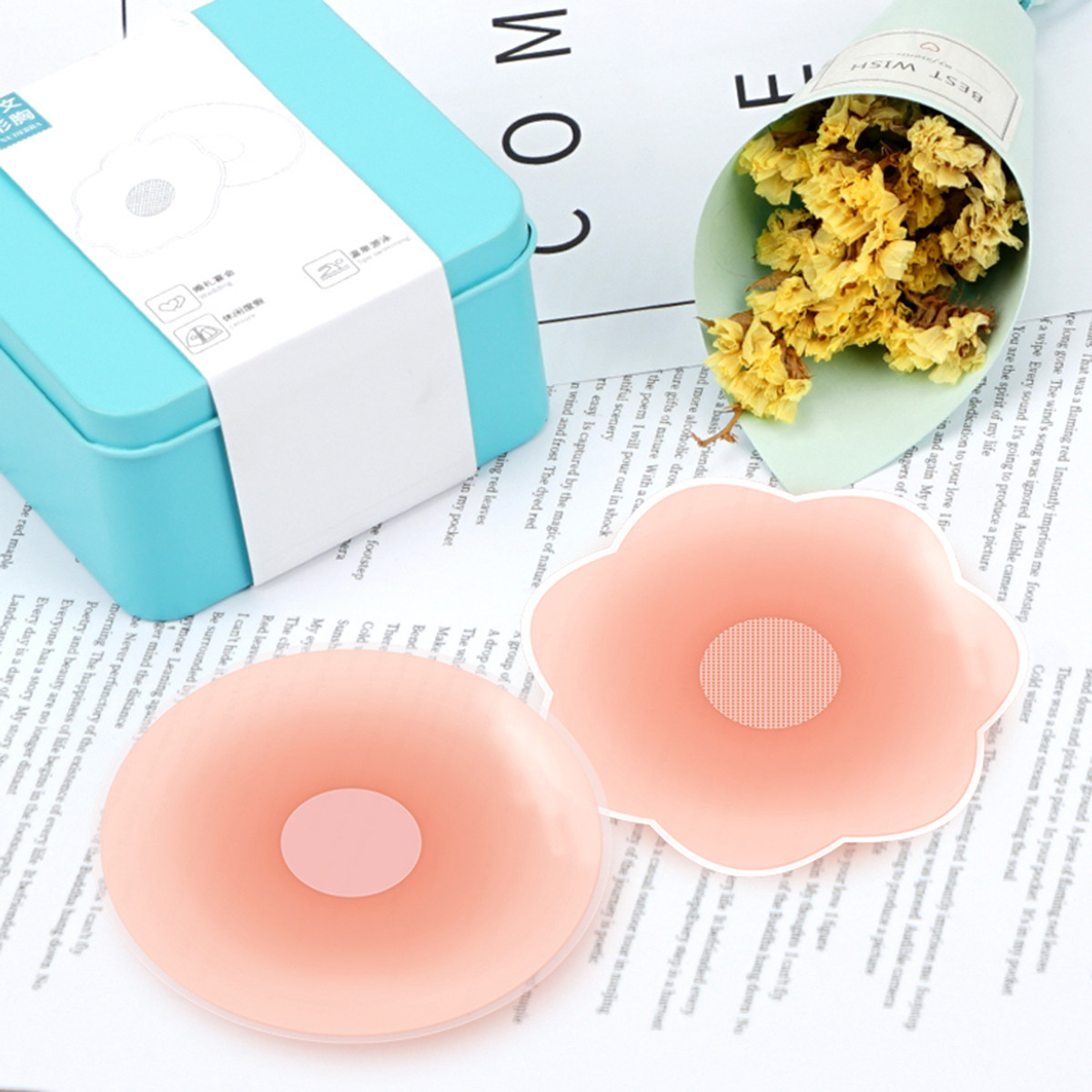 乳贴防凸点乳头贴胸贴女婚纱用超薄透气贴硅胶游泳男士隐形乳晕贴