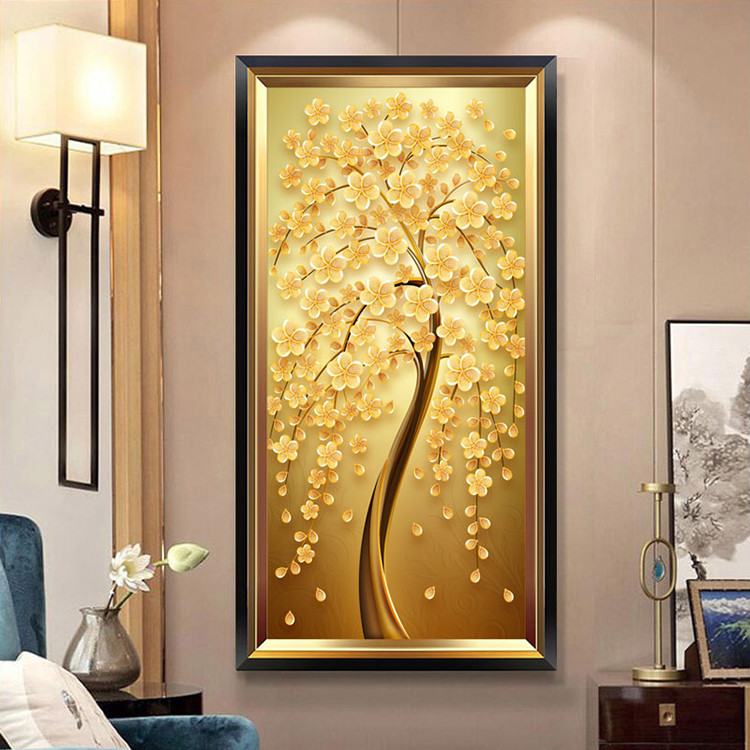 竖版玄关装饰画走廊过道长条画入户门墙画楼梯口挂画