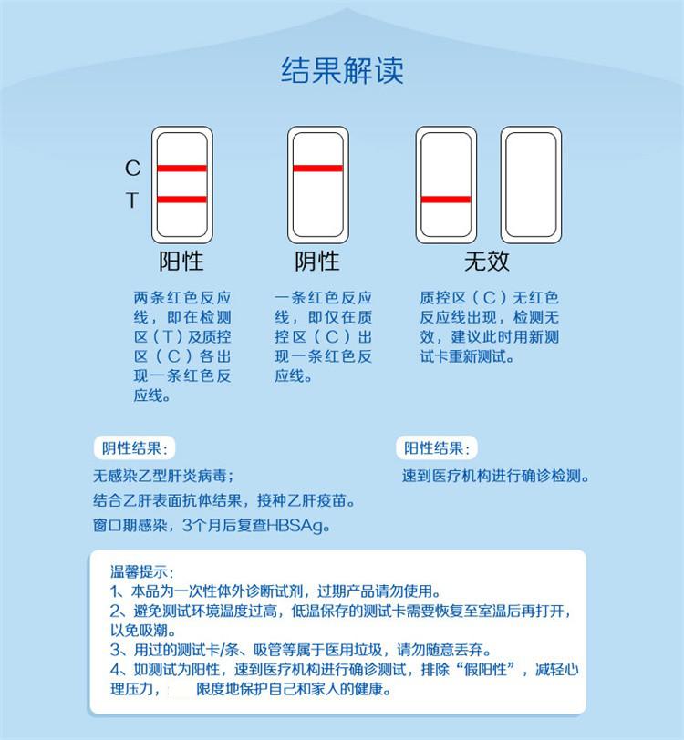 万孚乙肝检测试纸血液检测乙型肝炎病毒表面抗原检测试剂