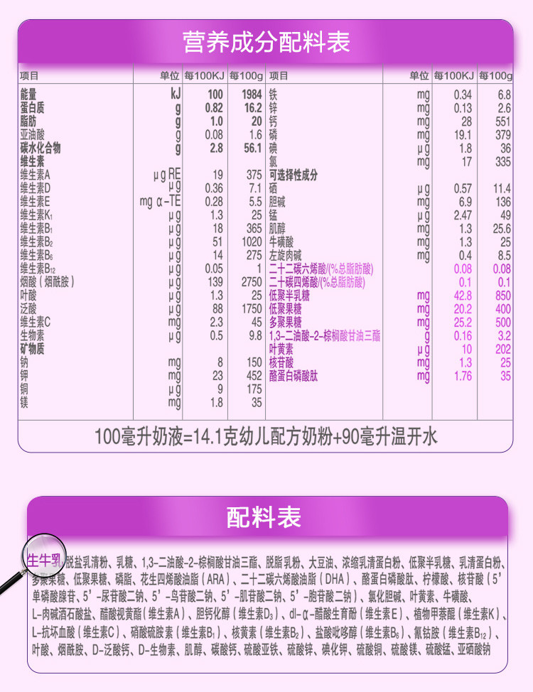 君乐宝200g至臻a2奶粉1段2段3段幼儿配方牛奶粉