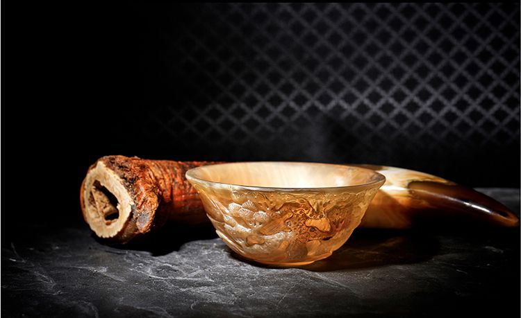天然羊角雕刻艺术品(碗)