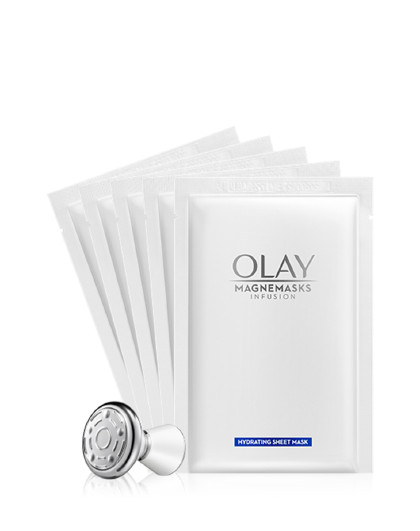 玉兰油olay olay焕采莹润沁透补水面膜5片 磁力沁透仪 补水保湿