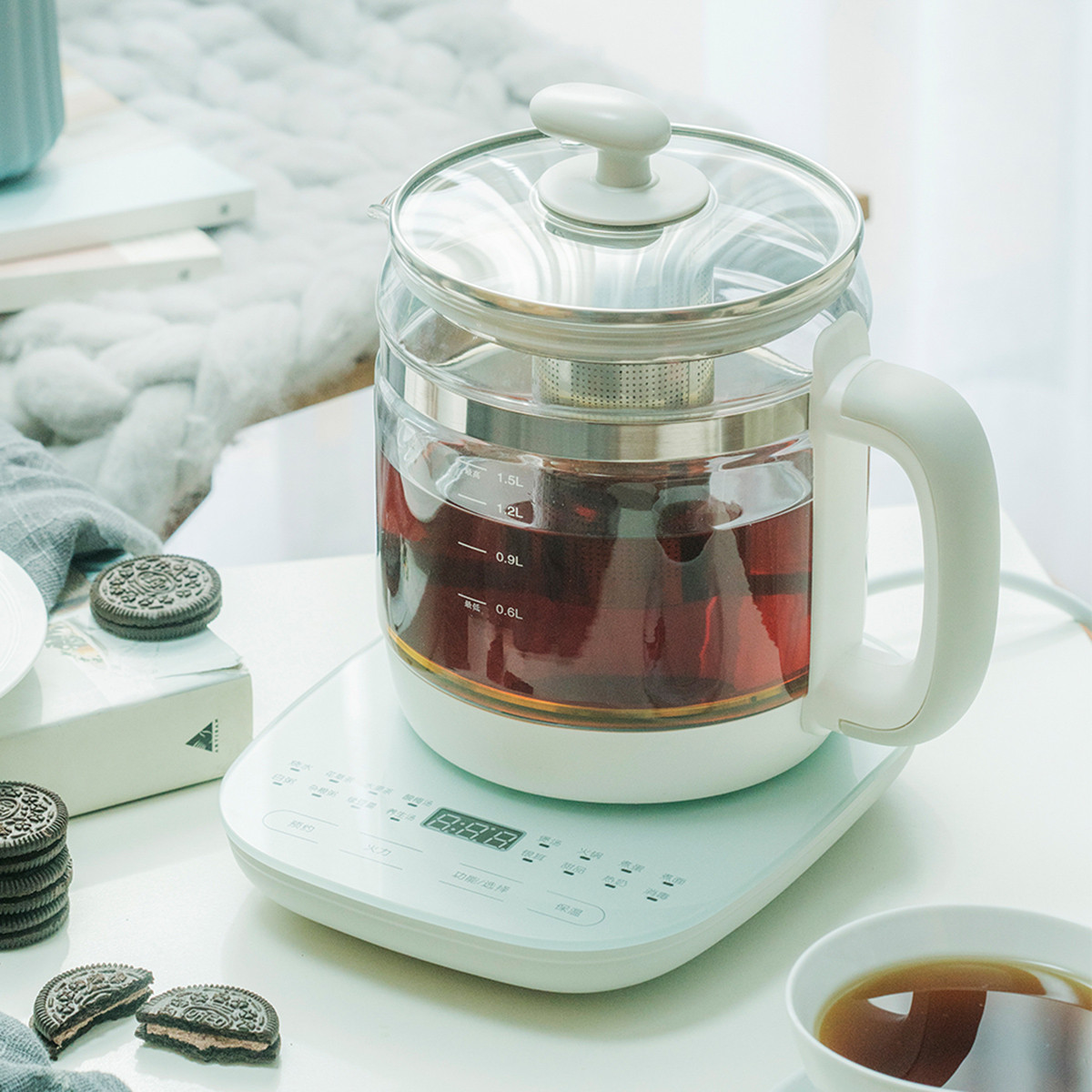 小熊养生壶全自动煮茶加厚玻璃多功能保温电热烧水壶花茶壶