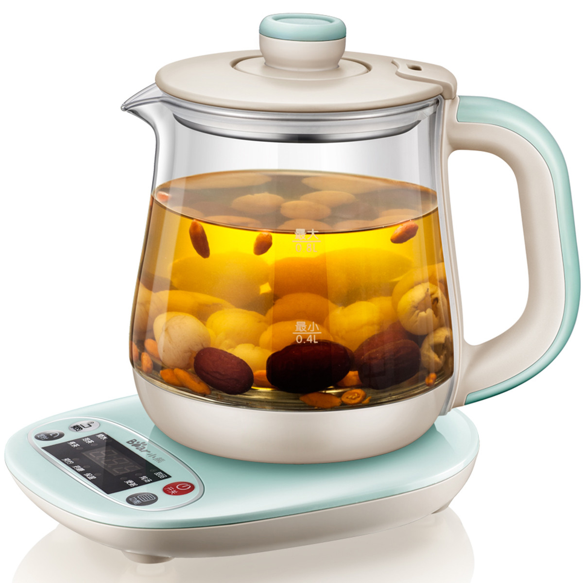 迷你养生壶0.8l全自动加厚全玻璃多功能花茶壶煮茶器保温
