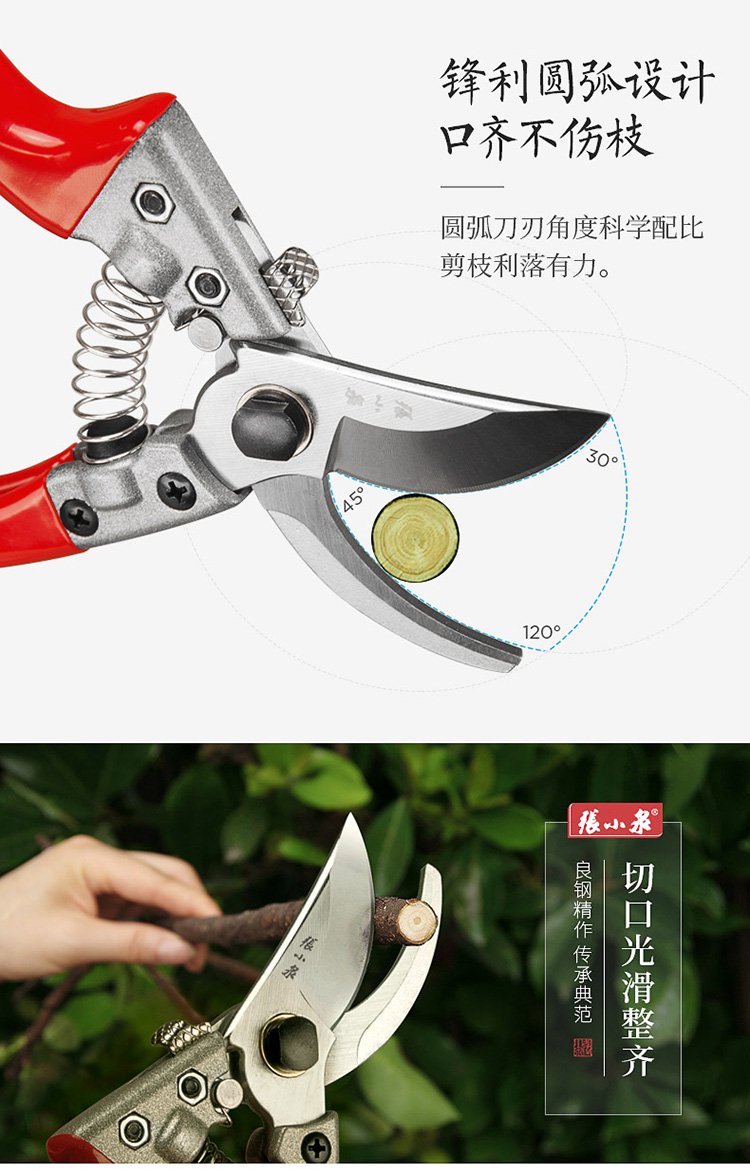 修树枝剪园林园艺剪刀果树修剪工具果园家用园艺剪刀张小泉剪刀