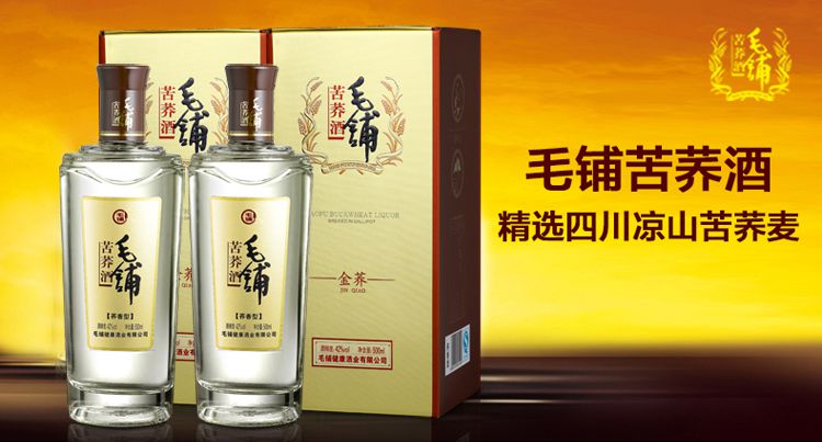 毛铺苦荞酒 金荞 42度 500ml*2