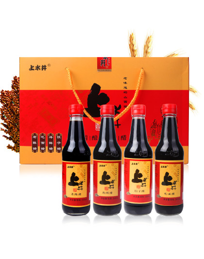 山西上水井四味醋礼盒300ml*4山西特产老陈醋礼盒礼品送礼