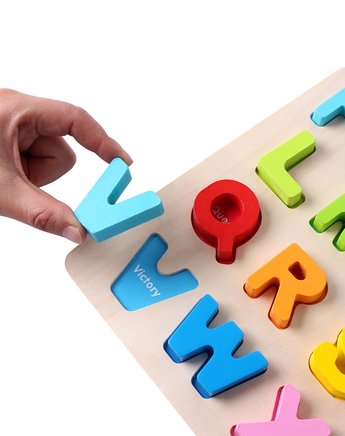 0-3岁宝宝该买什么玩具铭塔早教字母板木制盒
