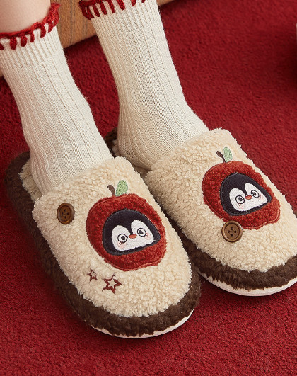 【原创IP】拖鞋秋冬室内家居高级感不臭脚企鹅毛毛鞋女冬季拖鞋