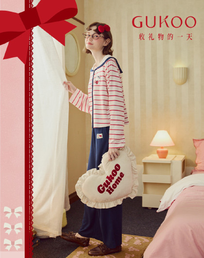 【双面磨毛奶绒绒系列】轻红品睡衣女秋冬长袖结婚本命年家居套装