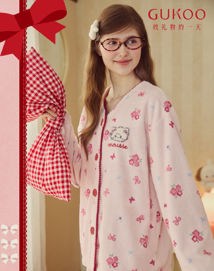 【轻红品系列】mikko珊瑚绒睡衣女秋冬高级感结婚本命年套装