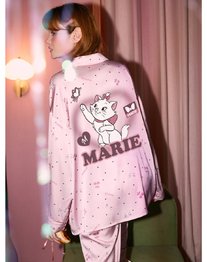 【玛丽猫系列】睡衣女春秋高级感冰丝轻奢睡衣高品质家居服套装女