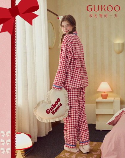 【红运系列】本命年睡衣女秋冬加厚高级感红品结婚红色家居服套装