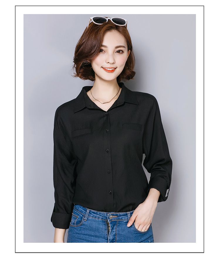 黑色女款衬衫