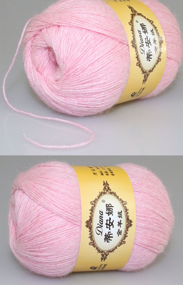 蒂安娜毛线专场金羊绒手编羊绒线盒装300g(6两)粉夹花jy160824_唯品会