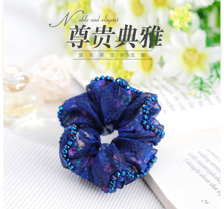 蓝色简洁形发圈