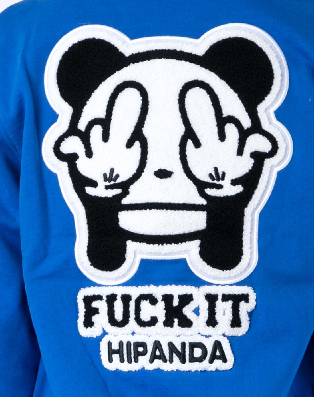 hipanda 你好熊猫 设计潮牌 男款 fuck it 竖中指 棒球服 外套