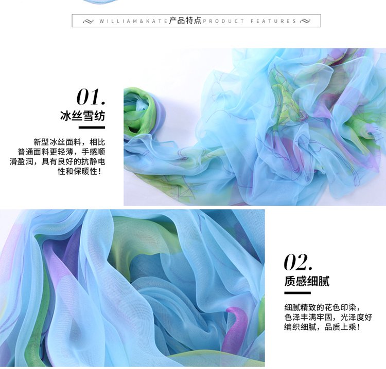 新品 超大魅惑航海之旅冰丝沙滩巾丝巾