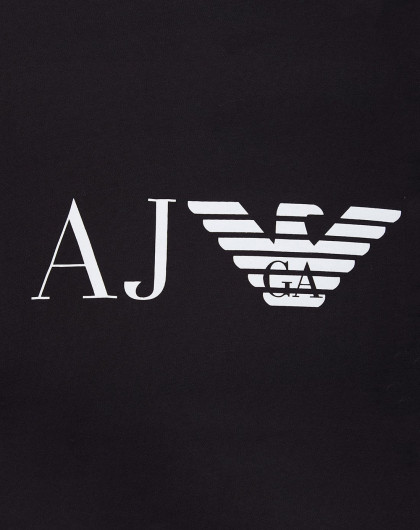 armani jeans字母logo印花t恤