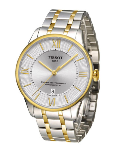 【一年延保】天梭tissot 杜鲁尔系列商务钢带机械男士手表80机芯t099.