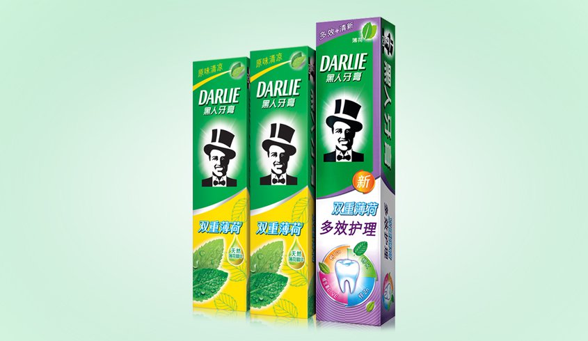 darlie黑人牙膏双重薄荷牙膏清新口气护理3件套300g 清新口气 防蛀