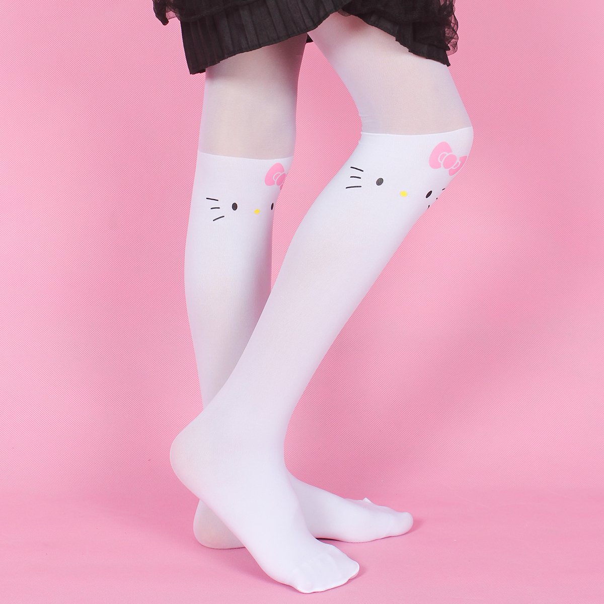 hello kitty女款/儿童可爱连裤袜两条装 弹性舞蹈袜