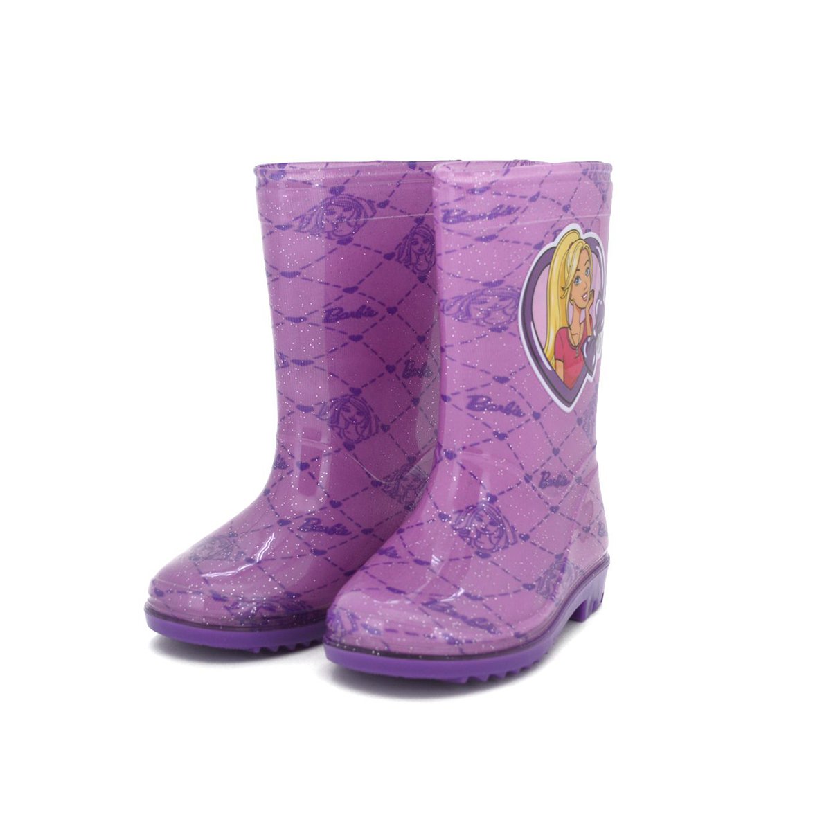 女童紫色防滑儿童雨鞋