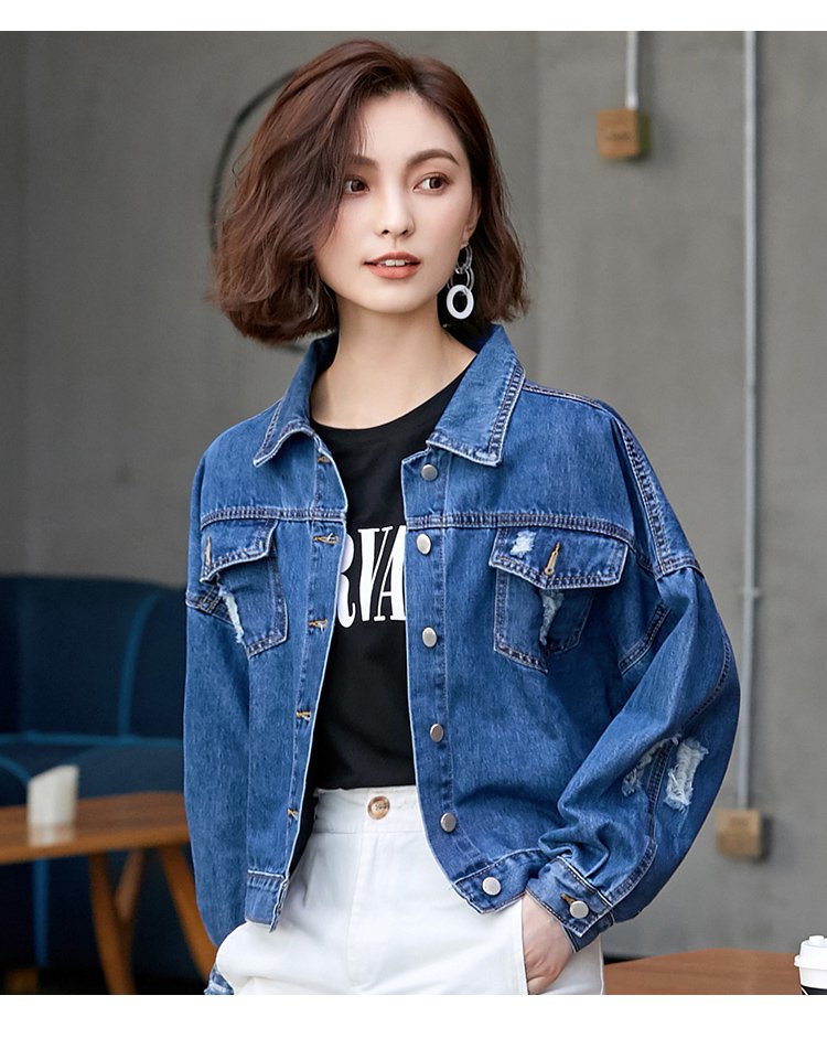 破洞牛仔外套女秋季2018新价格质量 哪个牌子比较好