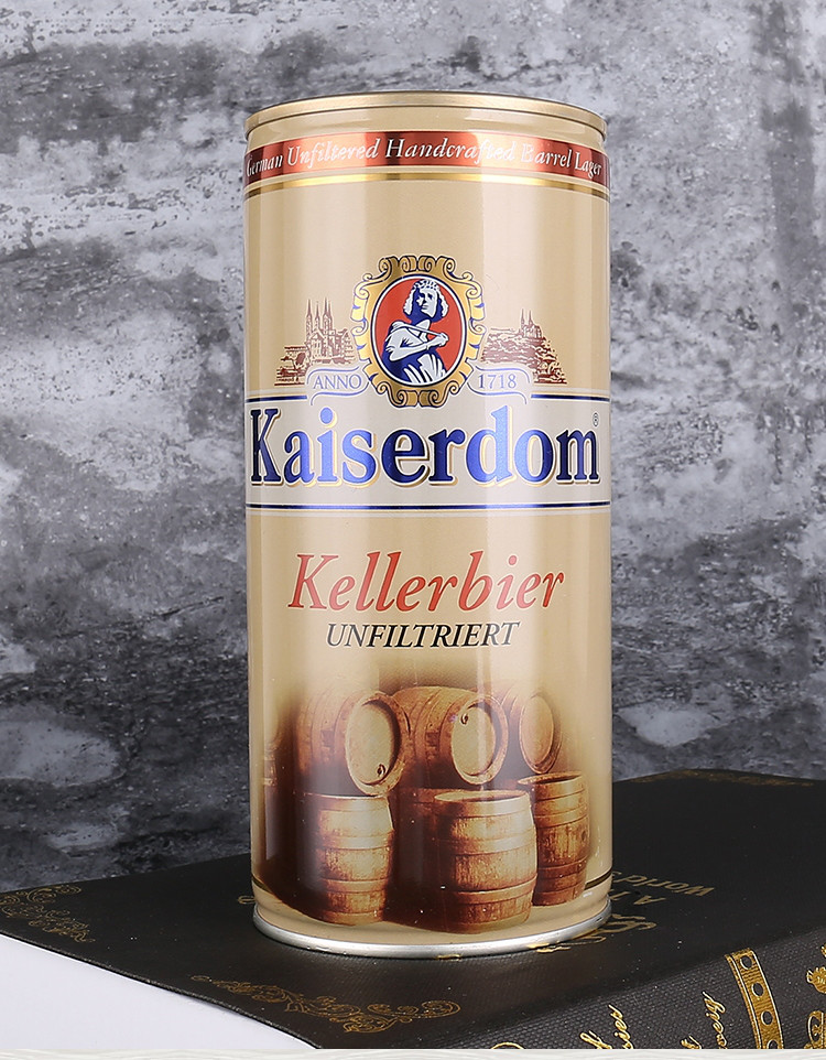 【半价清仓 售完为止】凯撒kaiserdom窖藏啤酒1l*12听装 整箱 德国