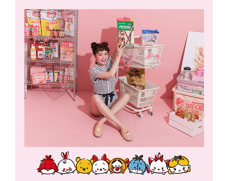 gracegift 【迪士尼联名款】tsum tsum卡通懒人鞋拖鞋女鞋女单鞋
