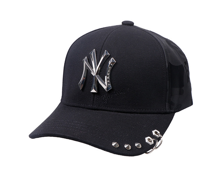 mlb美职棒ny纽约yankees铁牌铆钉吊环棒球帽
