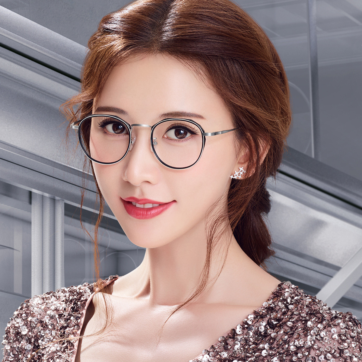 海伦凯勒眼镜林志玲亲笔签名近视眼镜框女士款光学镜