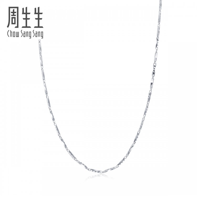 周生生计价铂金项链白金项链