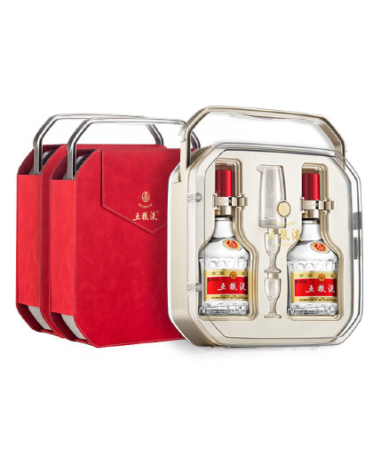 【礼盒推荐】第八代五粮液好事成双礼盒500ml*2*3 整箱