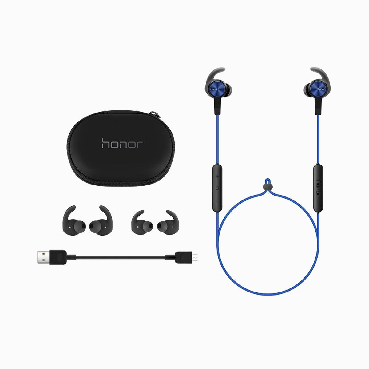 荣耀(honor)运动蓝牙耳机xsport无线跑步音乐防水防汗11小时续航am61