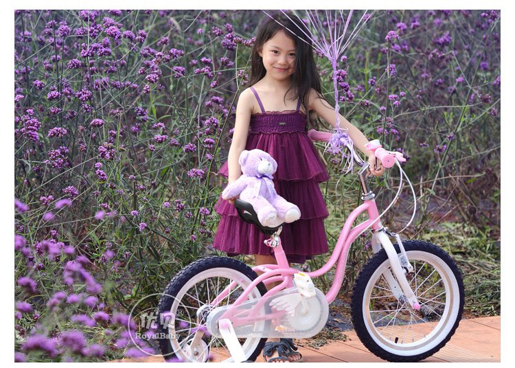 优贝儿童自行车14英寸无后座小天鹅3-5岁女孩单车