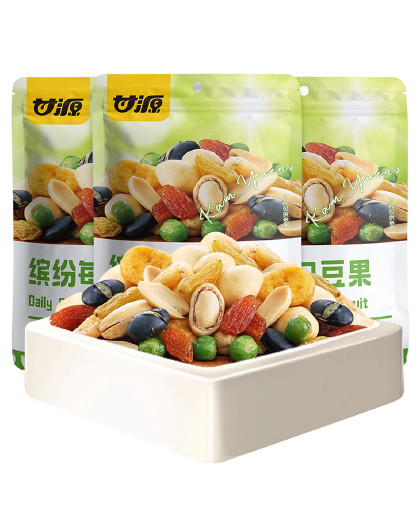 缤纷每日豆果208g*3 每日坚果果干零食小包装