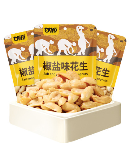 椒盐/麻辣味脱油花生208g*3 下酒小吃休闲食品小包装