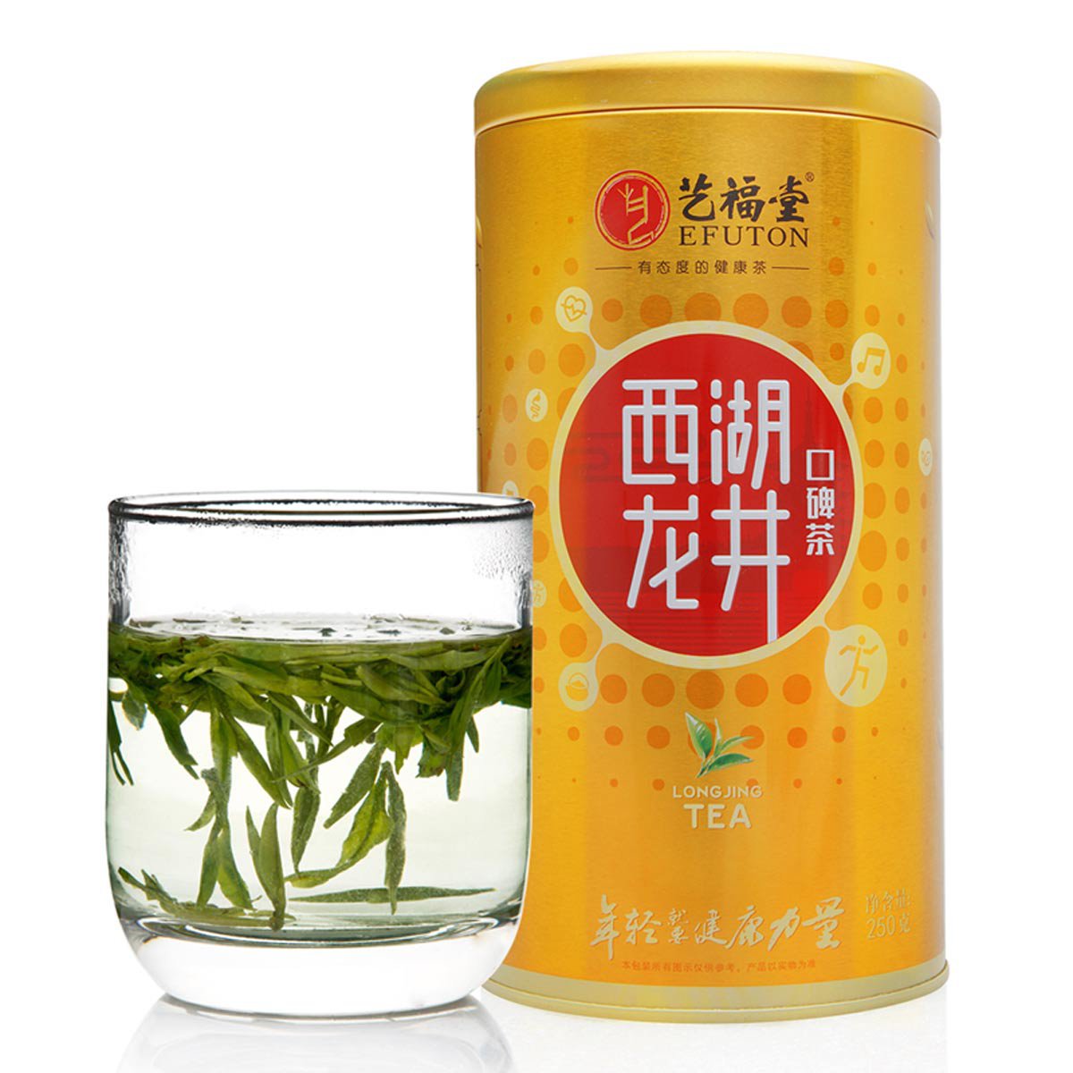 艺福堂 茶叶 绿茶2018新茶春茶西湖龙井茶 明前一级狮韵清澄礼盒250g