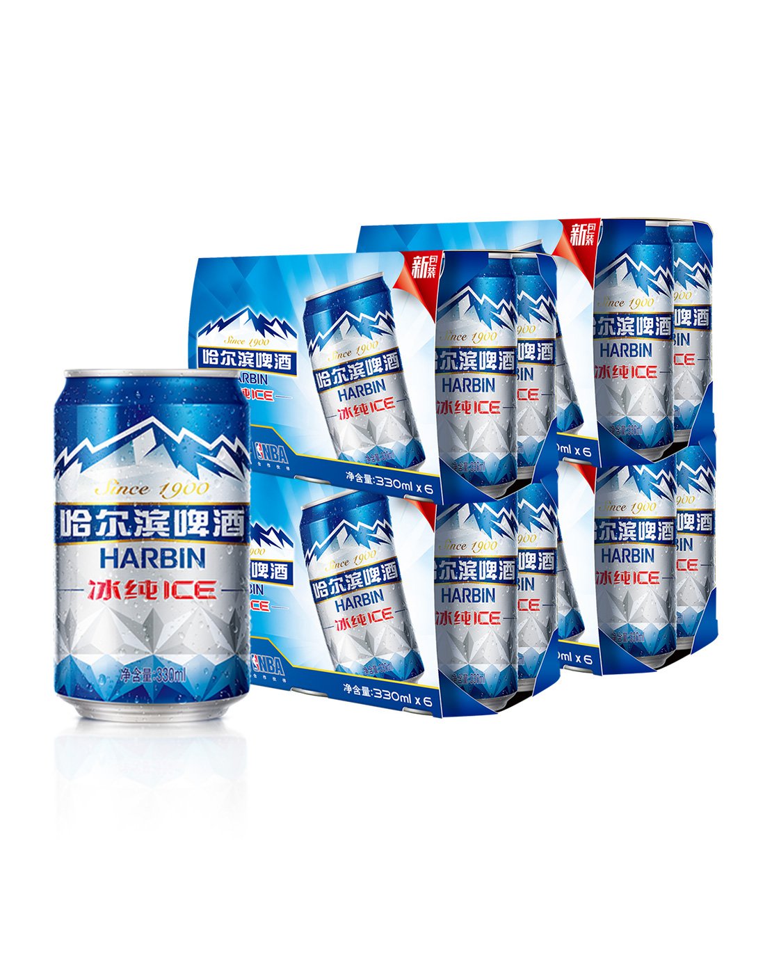 harbin/哈尔滨啤酒冰纯330ml*24/听装