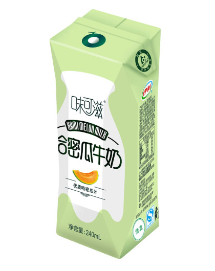 伊利 味可滋哈密瓜牛奶240ml*12盒/箱