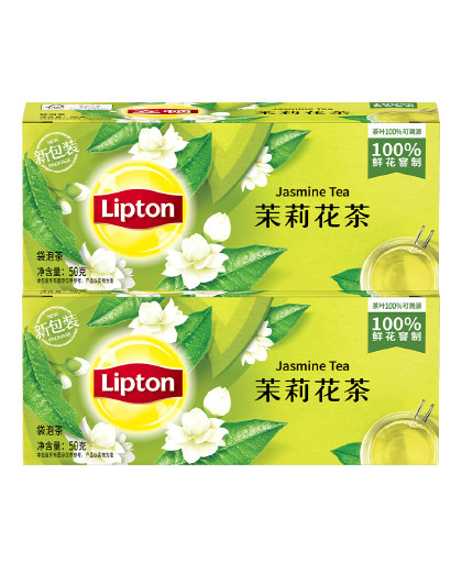 茉莉花茶茶叶茶包精选经典冲饮袋泡茶包办公室下午茶2盒