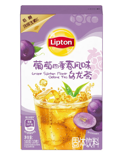 冷泡冰茶粉葡萄风味四季春乌龙茶固体饮料低糖维C速溶冲饮果珍粉