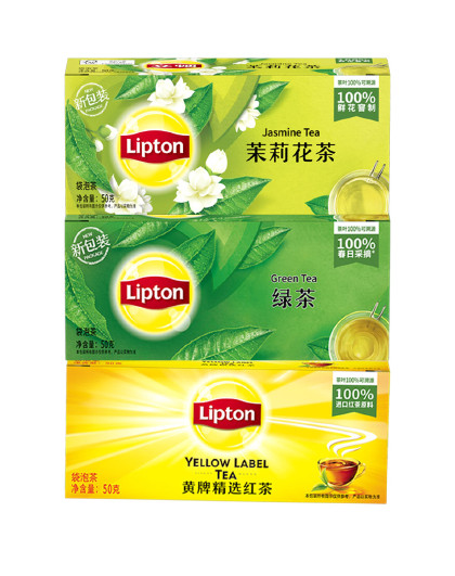 黄牌精选红茶绿茶乌龙茶茉莉花茶75包组合下午茶冲泡袋茶叶