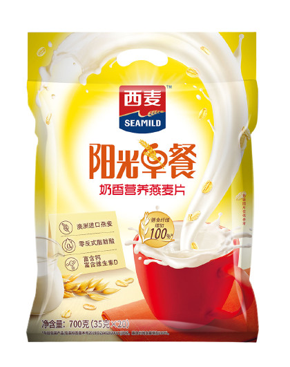 即食早餐 浓郁奶香营养燕麦片700g