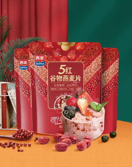 五红混合谷物燕麦片482g*3 营养代早餐食品