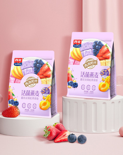 活菌燕麦酸奶水果坚果燕麦脆谷物燕麦片350g*2袋装营养食品