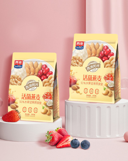 活菌燕麦酸奶水果坚果燕麦脆谷物燕麦片350g*2袋装营养食品