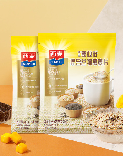 西麦奇亚籽即食混合燕麦片质独立小包装营养不添加蔗糖营养早餐